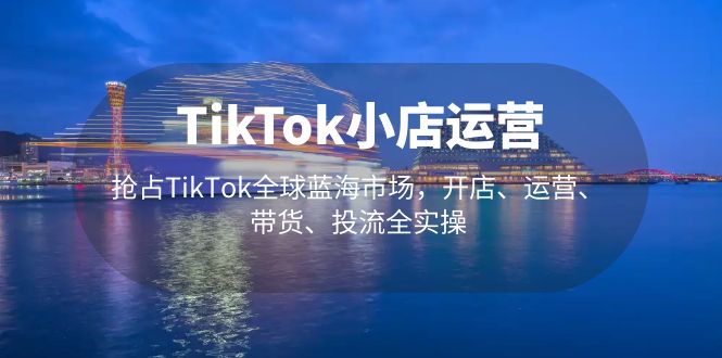 (200期）TikTok小店运营 抢占TikTok全球蓝海市场，开店、运营、带货、投流全实操-北少网创