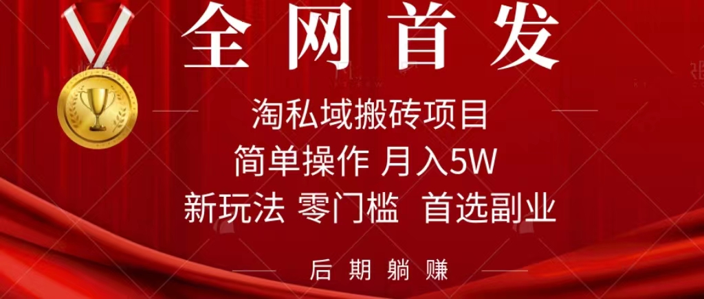 (2473期）淘私域搬砖项目，利用信息差月入5W，每天无脑操作1小时，后期躺赚-北少网创