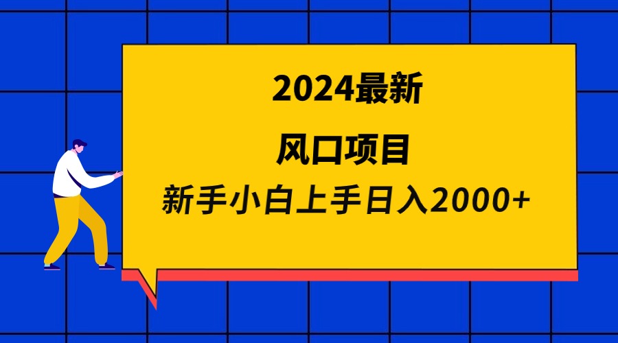 (4483期）2024最新风口项目 新手小白日入2000+-北少网创