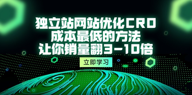 (10173期）独立站网站优化CRO，成本最低的方法，让你销量翻3-10倍（5节课）-北少网创