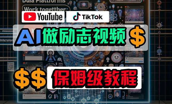(10520期）利用AI制作励志视频，在YouTube和TikTok赚钱，小白可做（附工具）-北少网创