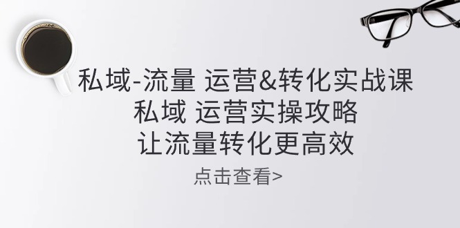 (10739期）私域-流量 运营&amp;转化实操课：私域 运营实操攻略 让流量转化更高效-北少网创