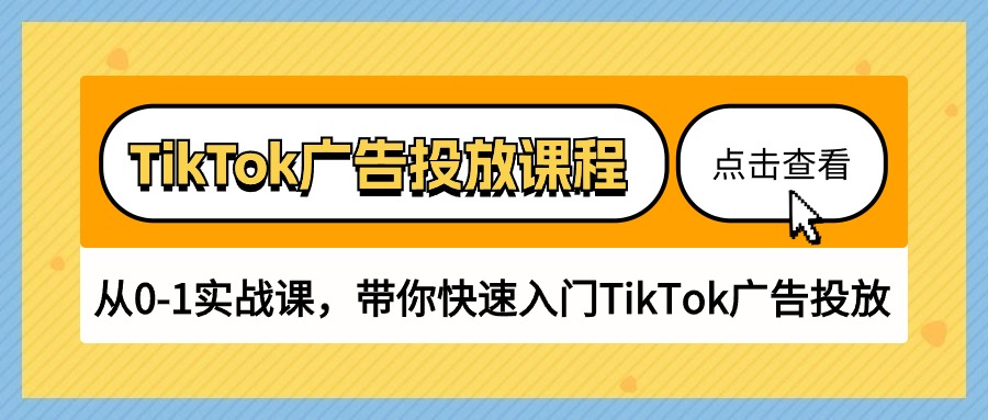 (10731期）TikTok广告投放课程，从0-1实战课，带你快速入门TikTok广告投放（30节课）-北少说钱