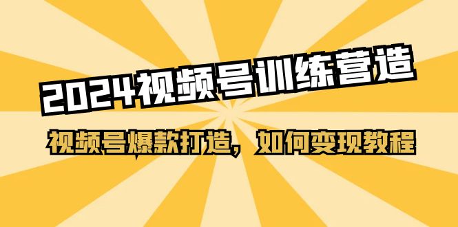 (11135期）2024视频号训练营，视频号爆款打造，如何变现教程（20节课）-北少网创