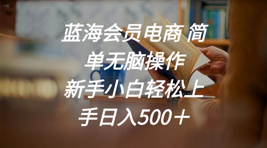 (11068期）蓝海会员电商 简单无脑操作 新手小白轻松上手日入500＋-北少网创